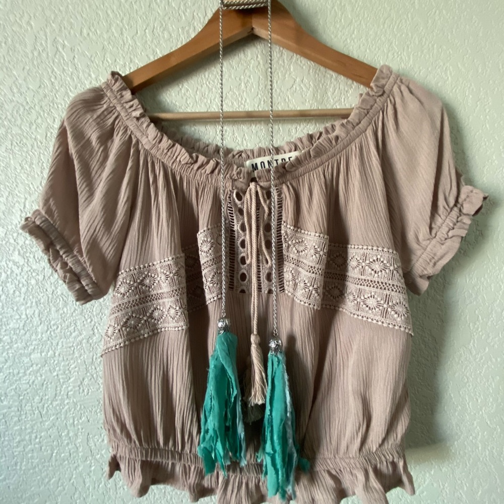 Wrap Choker Tassel Necklace Teal